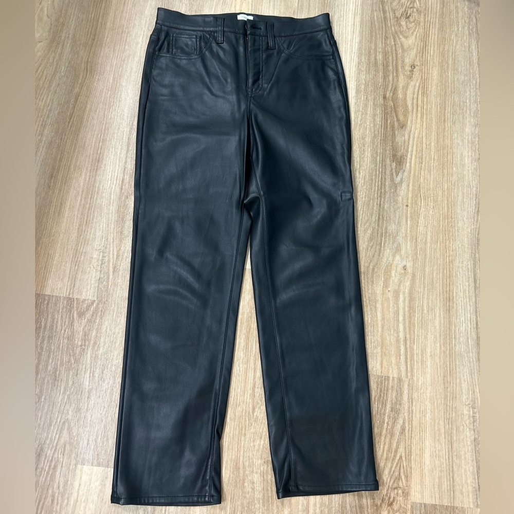 J. Crew Black Faux Leather Trousers